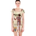 Egyptian Design Man Woman Priest Short Sleeve Bodycon Dress View1