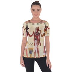 Egyptian Design Man Woman Priest Short Sleeve Top