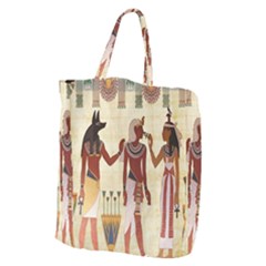 Egyptian Design Man Woman Priest Giant Grocery Zipper Tote by Celenk