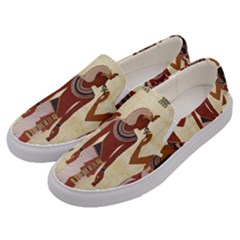 Egyptian Design Man Woman Priest Men s Canvas Slip Ons