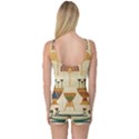 Egyptian Paper Papyrus Hieroglyphs One Piece Boyleg Swimsuit View2