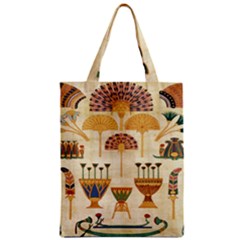 Egyptian Paper Papyrus Hieroglyphs Zipper Classic Tote Bag by Celenk