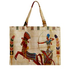 Egyptian Tutunkhamun Pharaoh Design Zipper Mini Tote Bag by Celenk