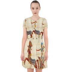 Egyptian Tutunkhamun Pharaoh Design Adorable In Chiffon Dress by Celenk