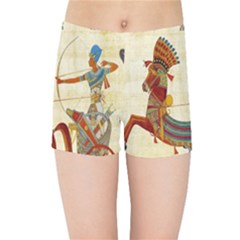 Egyptian Tutunkhamun Pharaoh Design Kids Sports Shorts