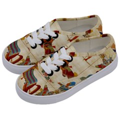 Egyptian Tutunkhamun Pharaoh Design Kids  Classic Low Top Sneakers