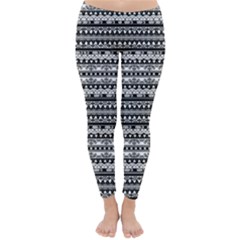 Zentangle Lines Pattern Classic Winter Leggings by Celenk