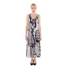 Man Ethic African People Collage Sleeveless Maxi Dress by Celenk