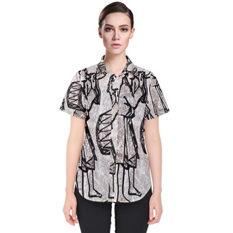 Man Ethic African People Collage Women s Short Sleeve Shirt by Celenk