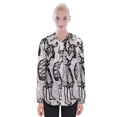 Man Ethic African People Collage Womens Long Sleeve Shirt by Celenk