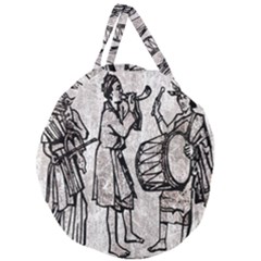 Man Ethic African People Collage Giant Round Zipper Tote