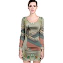 Egyptian Woman Wings Design Long Sleeve Bodycon Dress View1