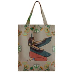 Egyptian Woman Wings Design Zipper Classic Tote Bag by Celenk