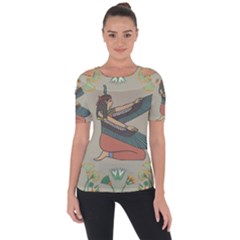 Egyptian Woman Wings Design Short Sleeve Top