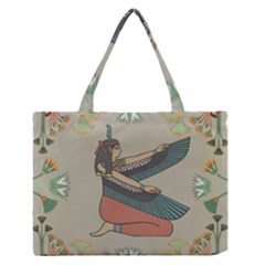 Egyptian Woman Wings Design Zipper Medium Tote Bag by Celenk