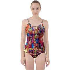 Guatemala Art Painting Naive Cut Out Top Tankini Set