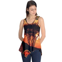 Africa Safari Summer Sun Nature Sleeveless Tunic by Celenk