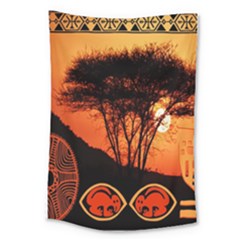 Africa Safari Summer Sun Nature Large Tapestry by Celenk