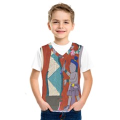 Mexico Puebla Mural Ethnic Aztec Kids  Sportswear by Celenk