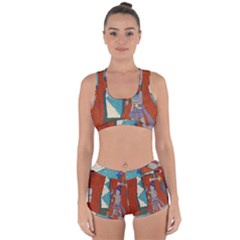 Mexico Puebla Mural Ethnic Aztec Racerback Boyleg Bikini Set