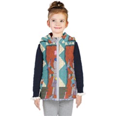 Mexico Puebla Mural Ethnic Aztec Kid s Puffer Vest