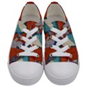 Mexico Puebla Mural Ethnic Aztec Kids  Low Top Canvas Sneakers View1