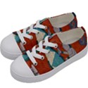 Mexico Puebla Mural Ethnic Aztec Kids  Low Top Canvas Sneakers View2