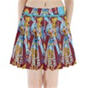 Mexico Puebla Mural Ethnic Aztec Pleated Mini Skirt View1