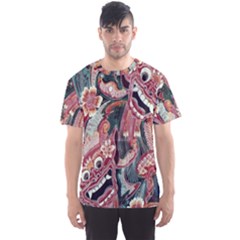 Indonesia Bali Batik Fabric Men s Sports Mesh Tee