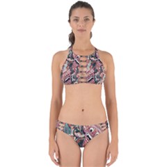 Indonesia Bali Batik Fabric Perfectly Cut Out Bikini Set by Celenk