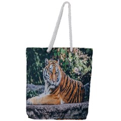 Animal Big Cat Safari Tiger Full Print Rope Handle Tote (large) by Celenk