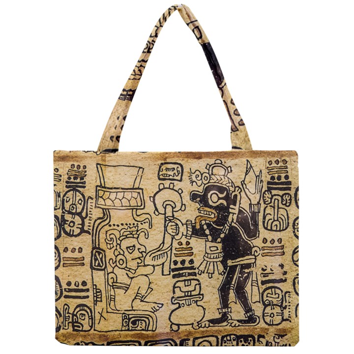 Mystery Pattern Pyramid Peru Aztec Font Art Drawing Illustration Design Text Mexico History Indian Mini Tote Bag