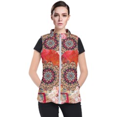 Mandala Art Design Pattern Ethnic Women s Puffer Vest