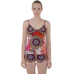 Mandala Art Design Pattern Ethnic Tie Front Two Piece Tankini