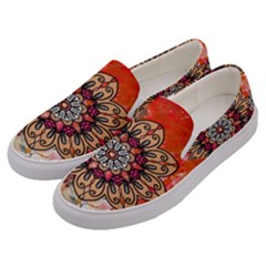 Mandala Art Design Pattern Ethnic Men s Canvas Slip Ons by Celenk