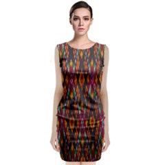 Thai Silk Classic Sleeveless Midi Dress by Celenk