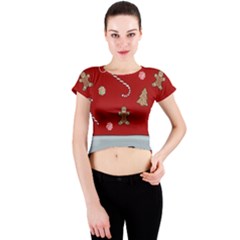 Hilarious Holidays  Crew Neck Crop Top by Valentinaart