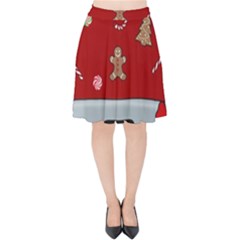 Hilarious Holidays  Velvet High Waist Skirt by Valentinaart