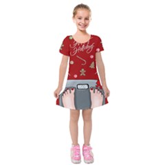 Hilarious Holidays  Kids  Short Sleeve Velvet Dress