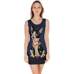 Meowy Christmas Bodycon Dress by Valentinaart