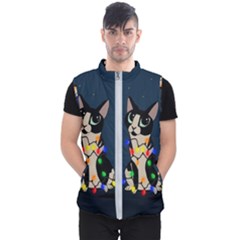 Meowy Christmas Men s Puffer Vest