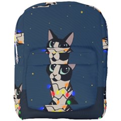 Meowy Christmas Full Print Backpack by Valentinaart