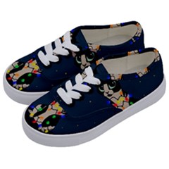 Meowy Christmas Kids  Classic Low Top Sneakers by Valentinaart