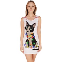 Meowy Christmas Bodycon Dress by Valentinaart