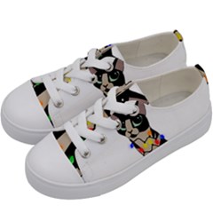 Meowy Christmas Kids  Low Top Canvas Sneakers by Valentinaart