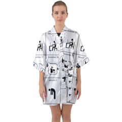 Holidays Quarter Sleeve Kimono Robe by Valentinaart