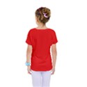 Small Christmas Green Polka dots on Red Kids  One Piece Tee View2