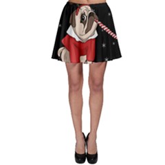 Pug Xmas Skater Skirt by Valentinaart