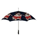 Pug Xmas Straight Umbrellas View3