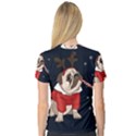 Pug Xmas V-Neck Sport Mesh Tee View2